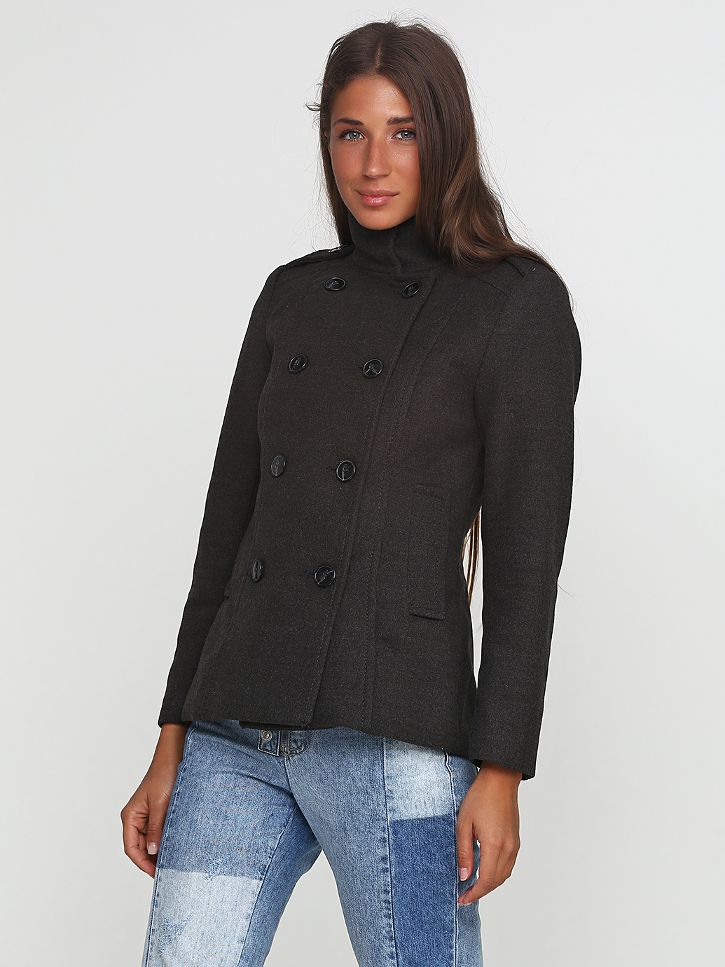 

Пальто H&M 5030826 32 Темно-серое