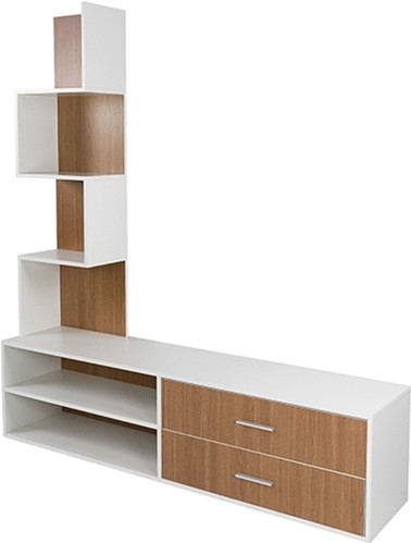 

Стенка DC Afina 1600х352х1730 мм Дуб Светлый/Белый