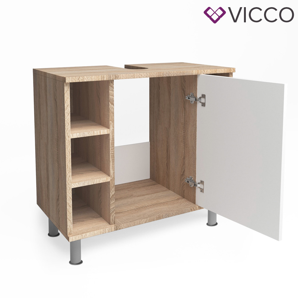 

Шкаф под раковину Vicco Fynn, тумба, белый сонома