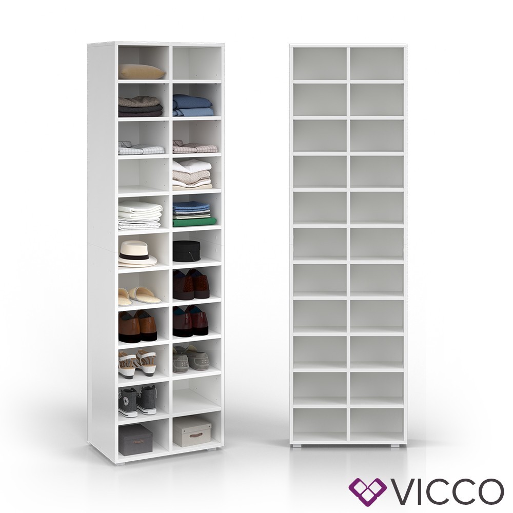

Обувной шкаф Vicco Paris 52,4 x 183,3 22 полки, белый