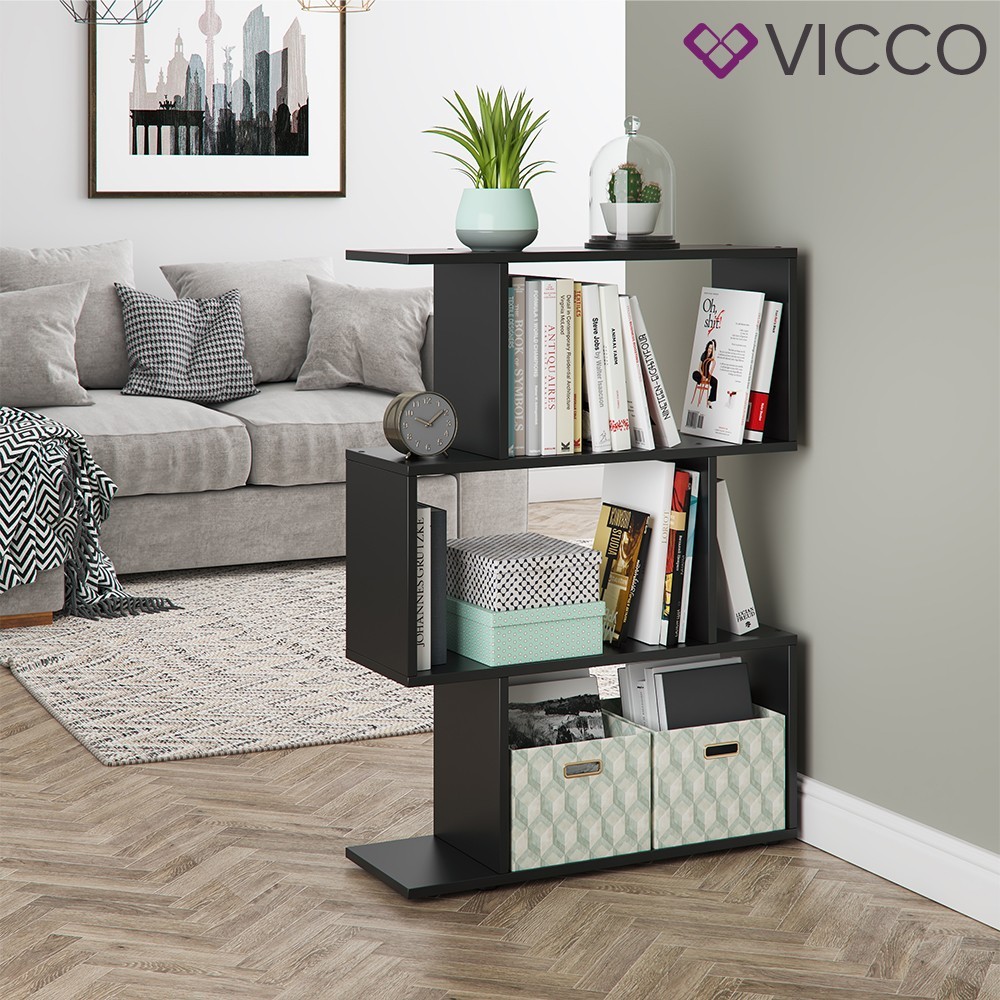 

Шкаф перегородка, разделитель, Vicco Levio 3, черный