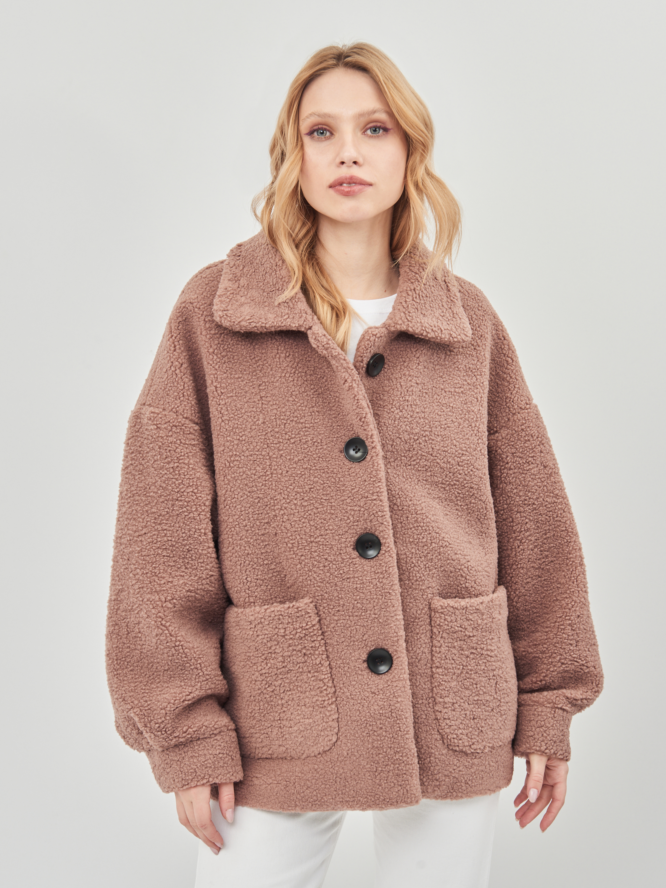 

Полушубок Grand Style VR-А1908  Бледно-лиловый, Полушубок Grand Style VR-А1908 58 Бледно-лиловый