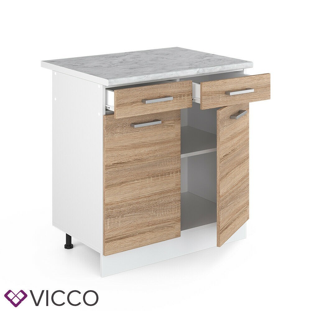 

Нижняя кухонная тумба 2 ящика, Vicco 80х46, сонома