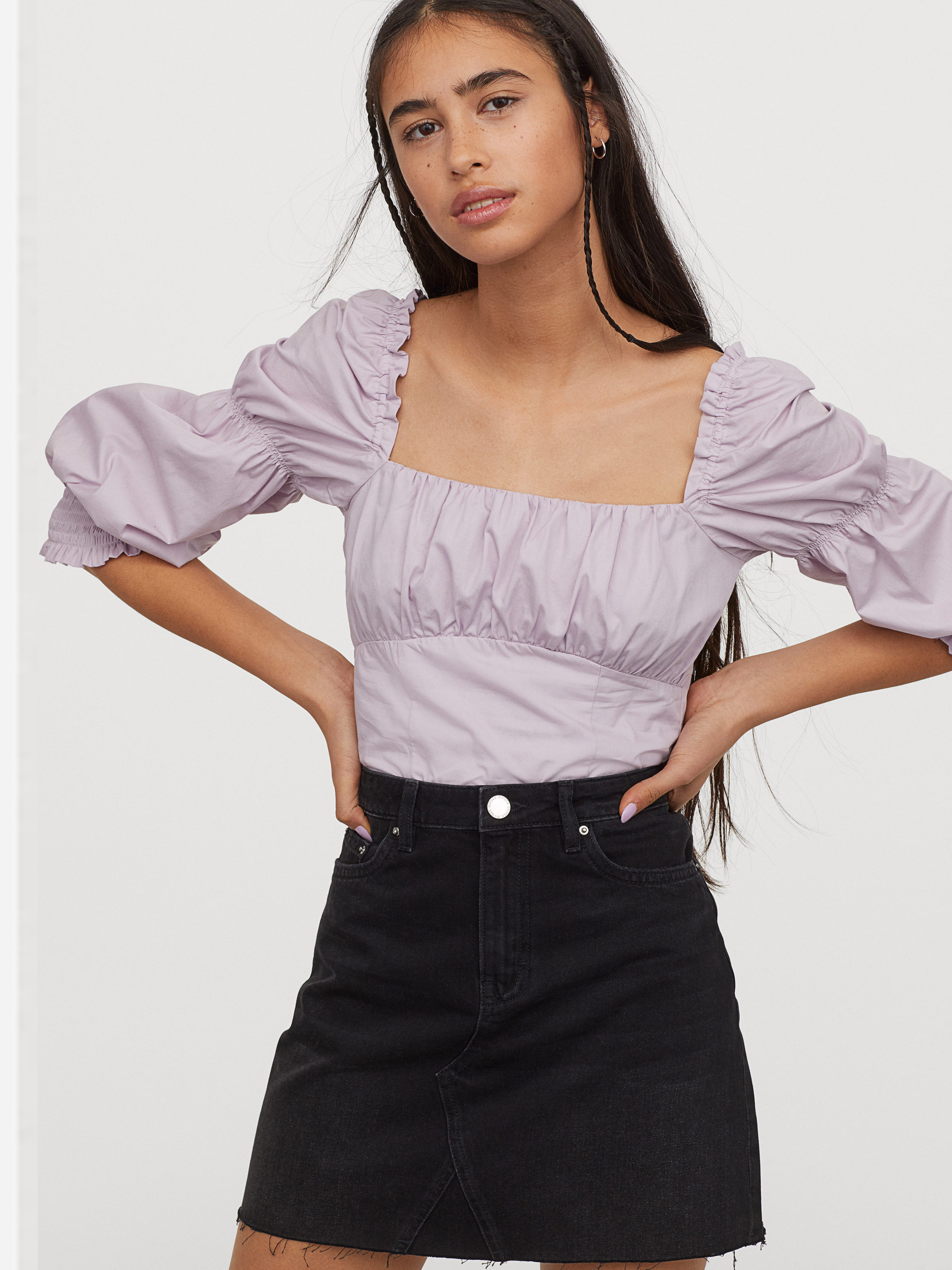 

Юбка джинсовая H&M 0691855-0 40 Черная