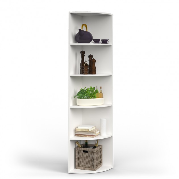 

Угловая полка Vicco Ecki, 5 отсеков 180x40, белый
