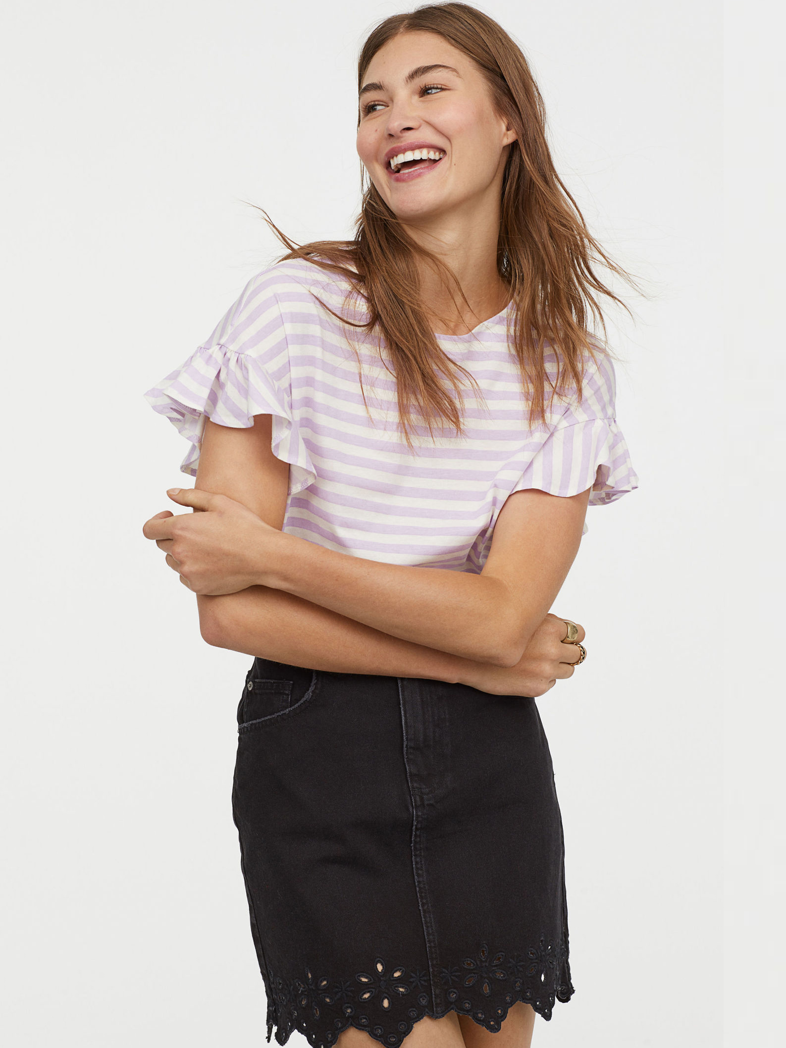 

Юбка джинсовая H&M 0719243-9  Черная, Юбка джинсовая H&M 0719243-9 34 Черная