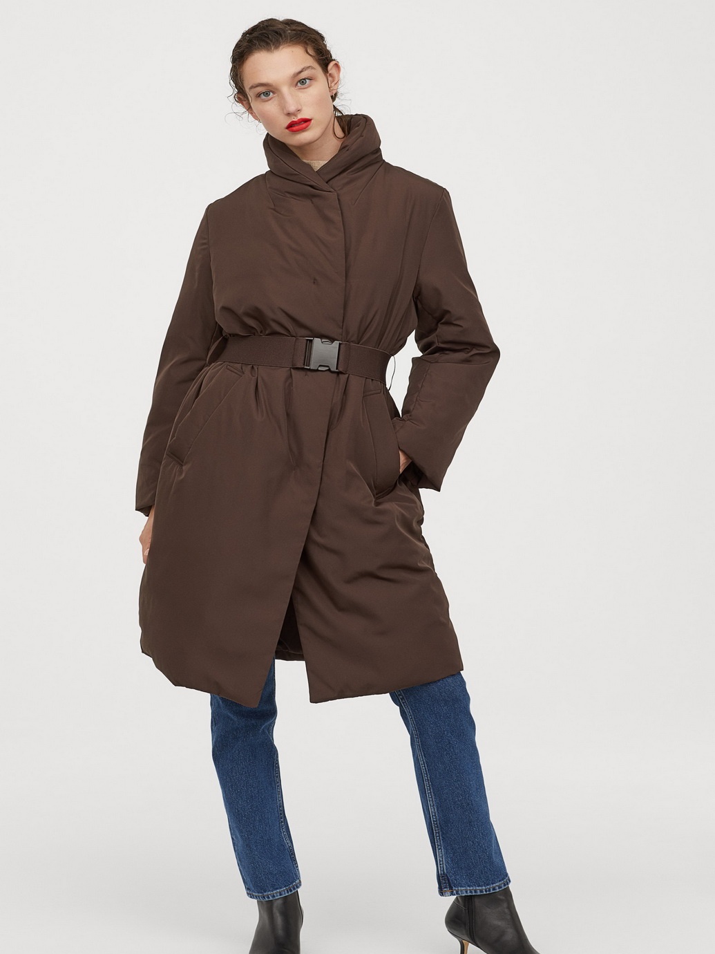 

Пуховик H&M 0786921-0 L Коричневый