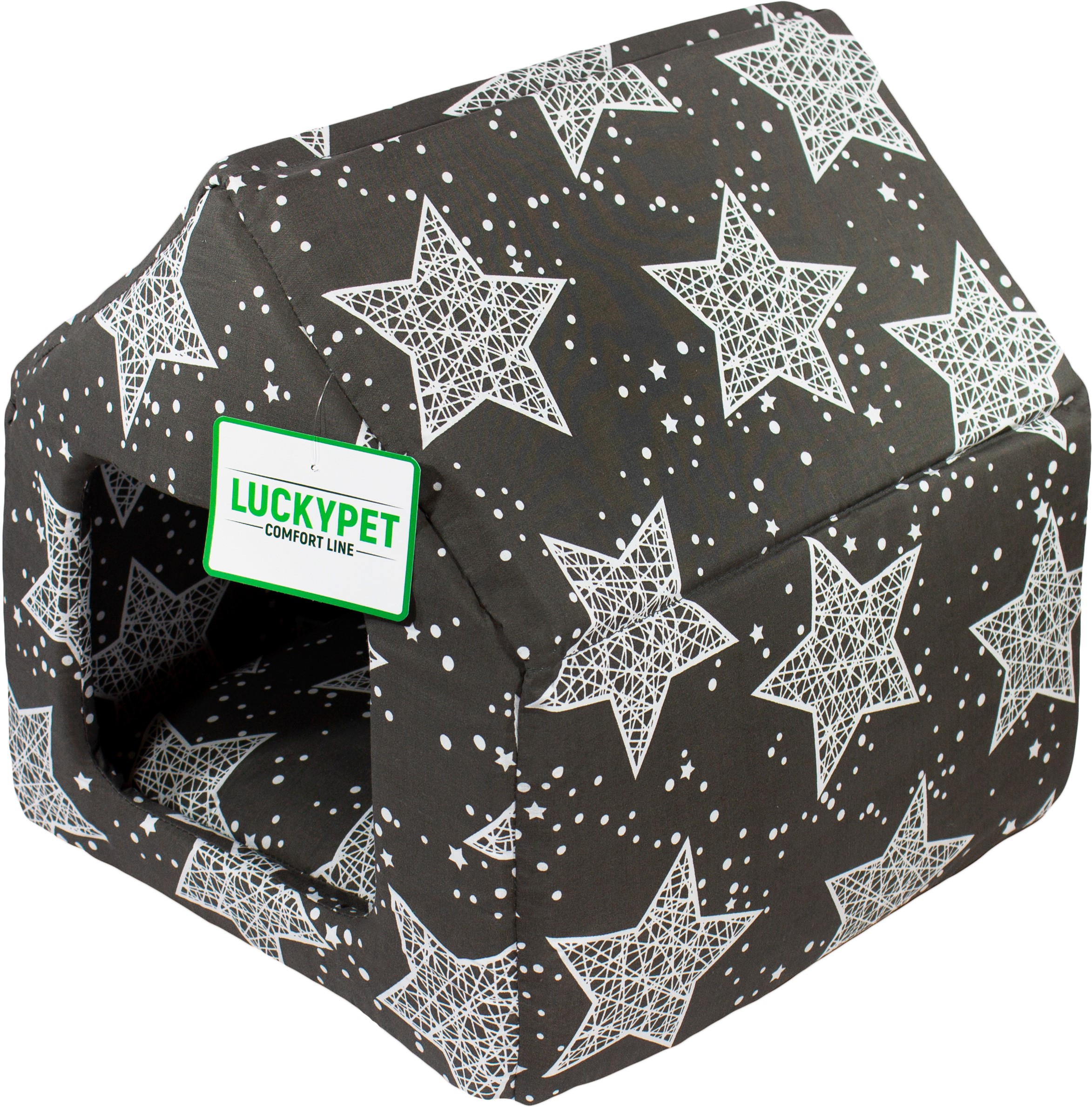 

Домик для собак и кошек Lucky pet Джесси №2 34x39x38 см Серый