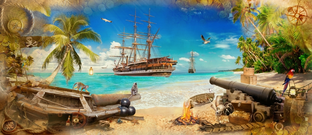 

Фотообои Детские 'Пиратский берег' (4910) , Классик
