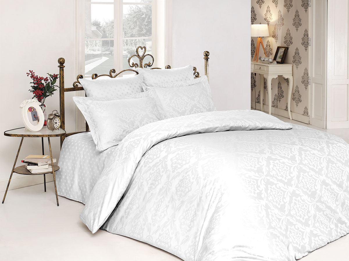 

Комплект постельного белья SoundSleep Сатин-жаккард Ottoman White 200х220