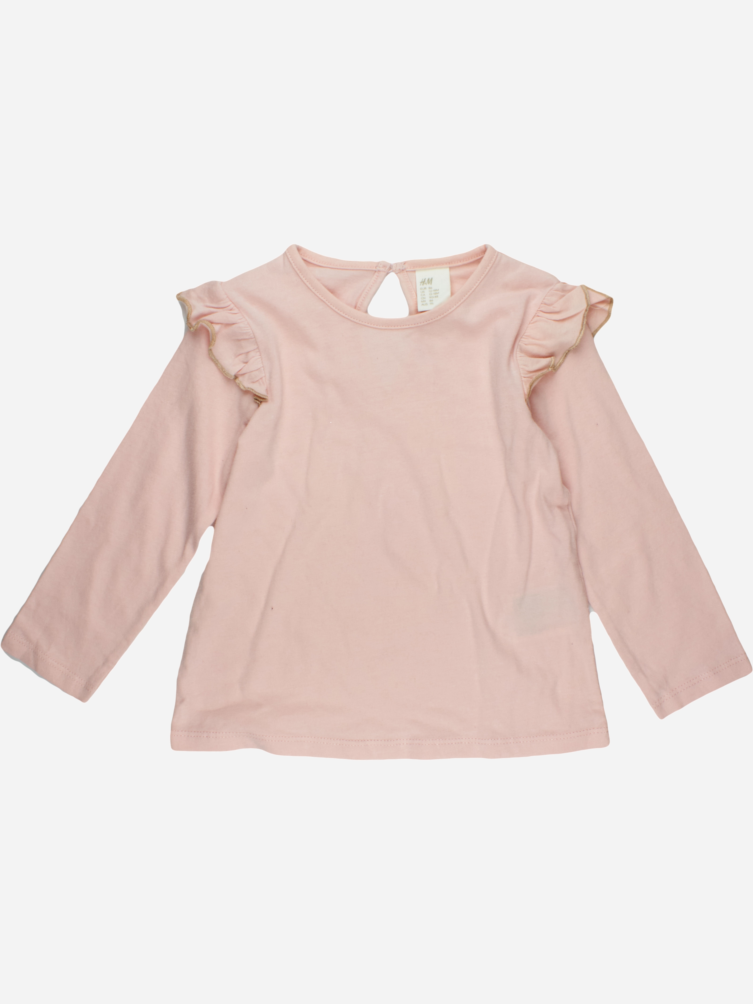 

Футболка с длинными рукавами H&M 0648651 86 см Розовая (2000000039282)