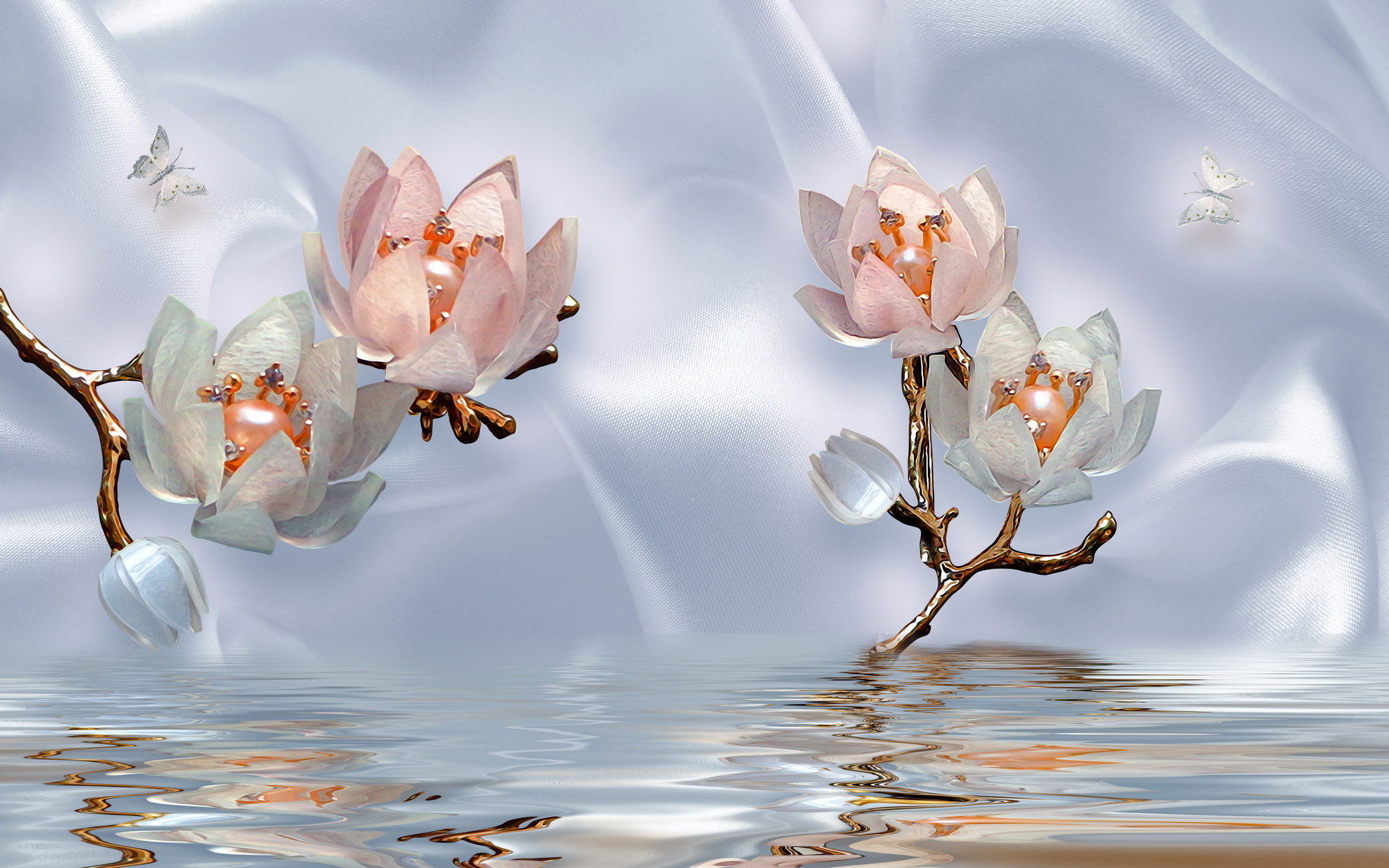 

Фотообои 3D '3D Цветы' (4340) , Иней