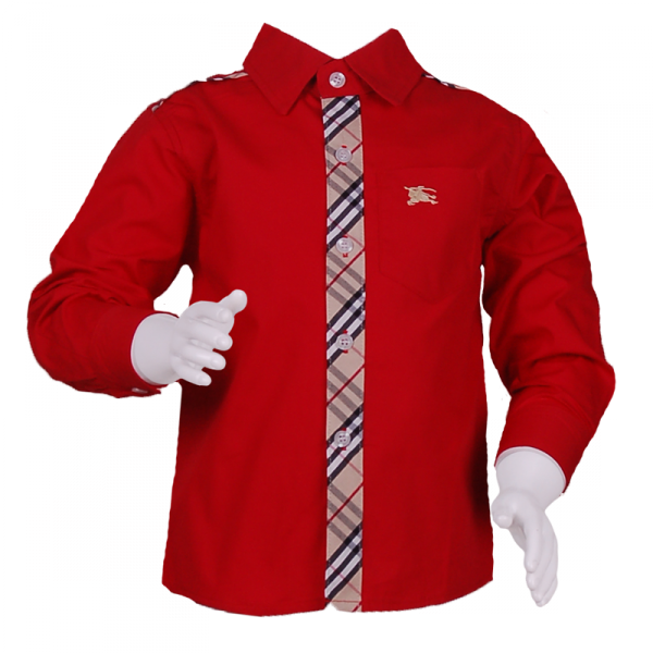 

Рубашка с классическим кантом 6 лет (116 см) B 30006-red красный цвет