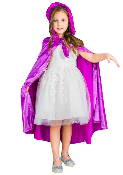 

Детская накидка с капюшоном4 8 лет (128 см) 3251-violet фиолетовый цвет