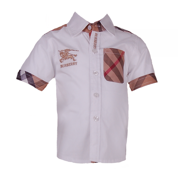 

Рубашка с карманом в клетку 3 года (98 см) B 30052-white белый цвет