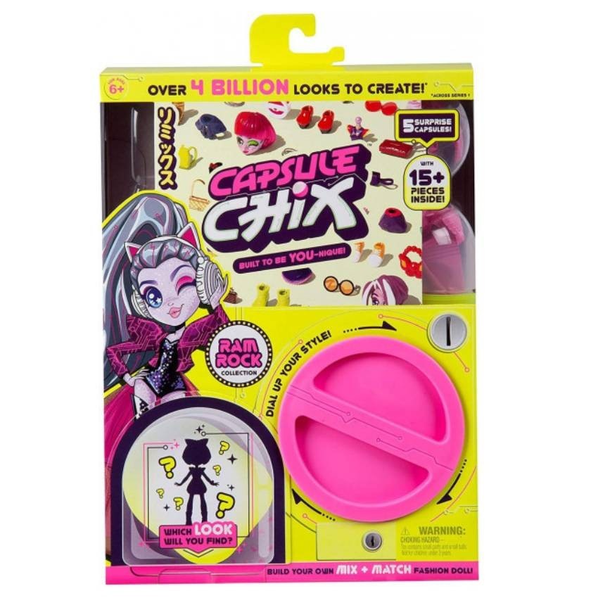 

Кукольный набор Moose Capsule chix Дикий рок Капсула сюрприз с куклой (59201)