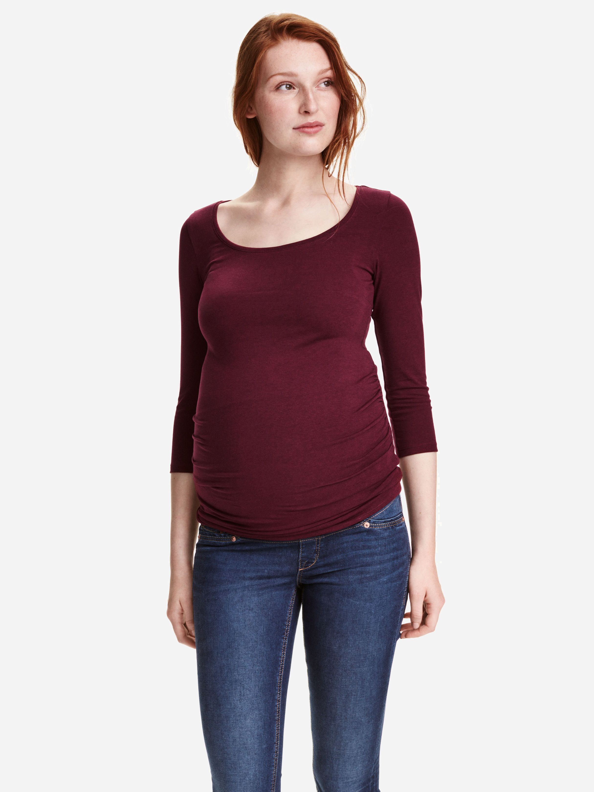 

Лонгслив для беременных H&M 3980746-ACUK M Бордовый