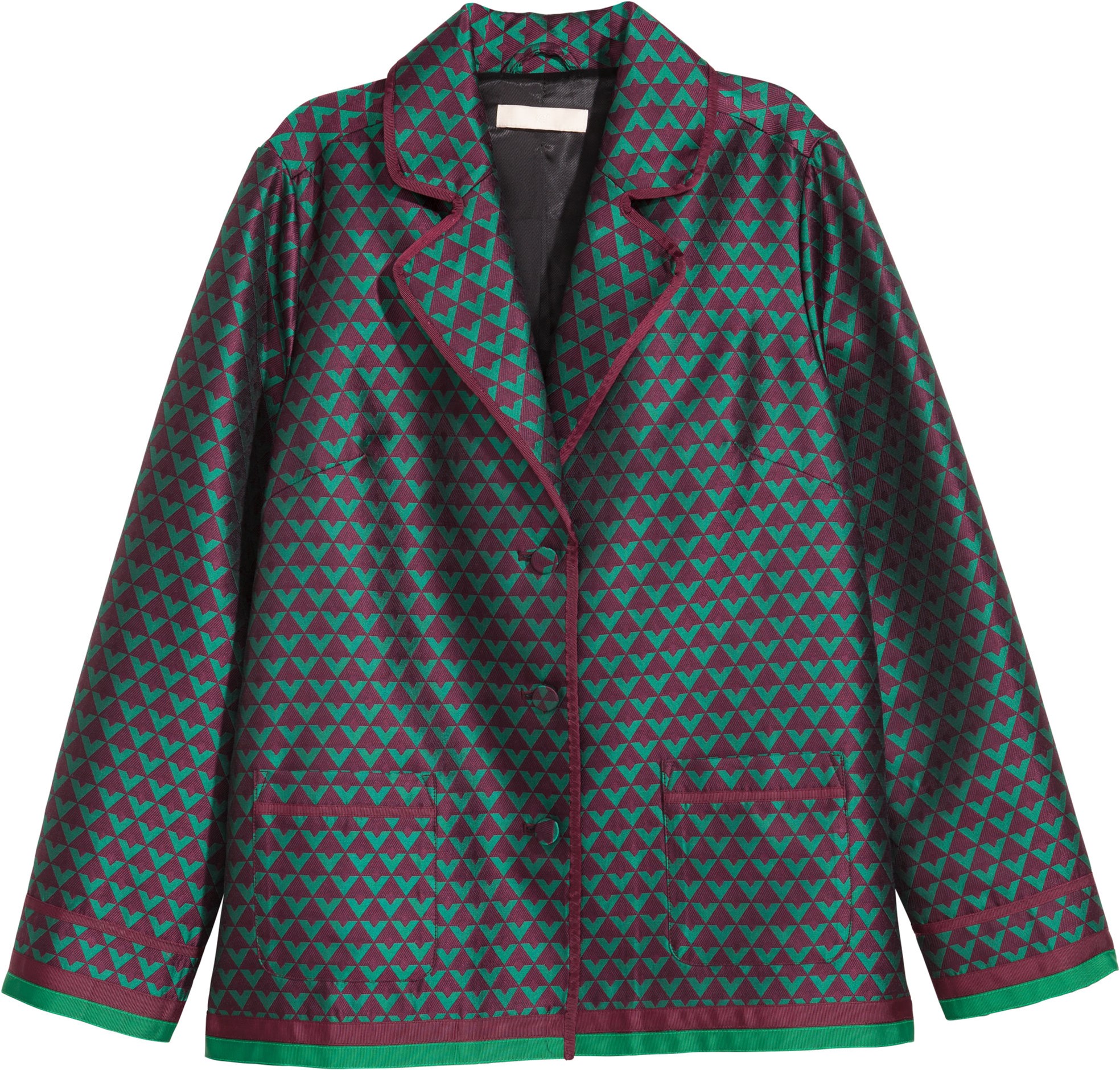 

Пиджак H&M 5757446-AEEG 38 Зеленый с фиолетовым