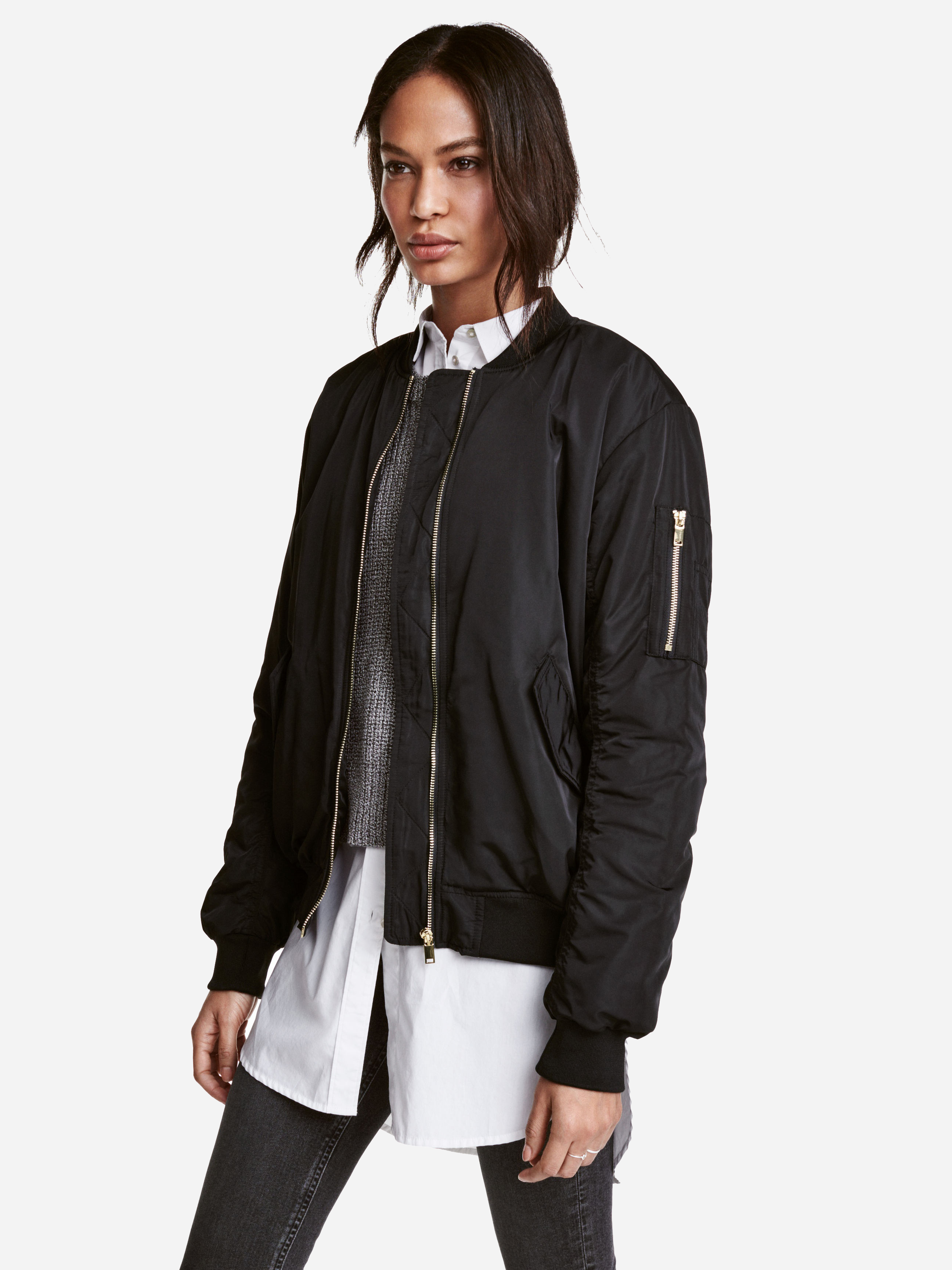 

Бомбер H&M 4279514-AAAD 34 Черный