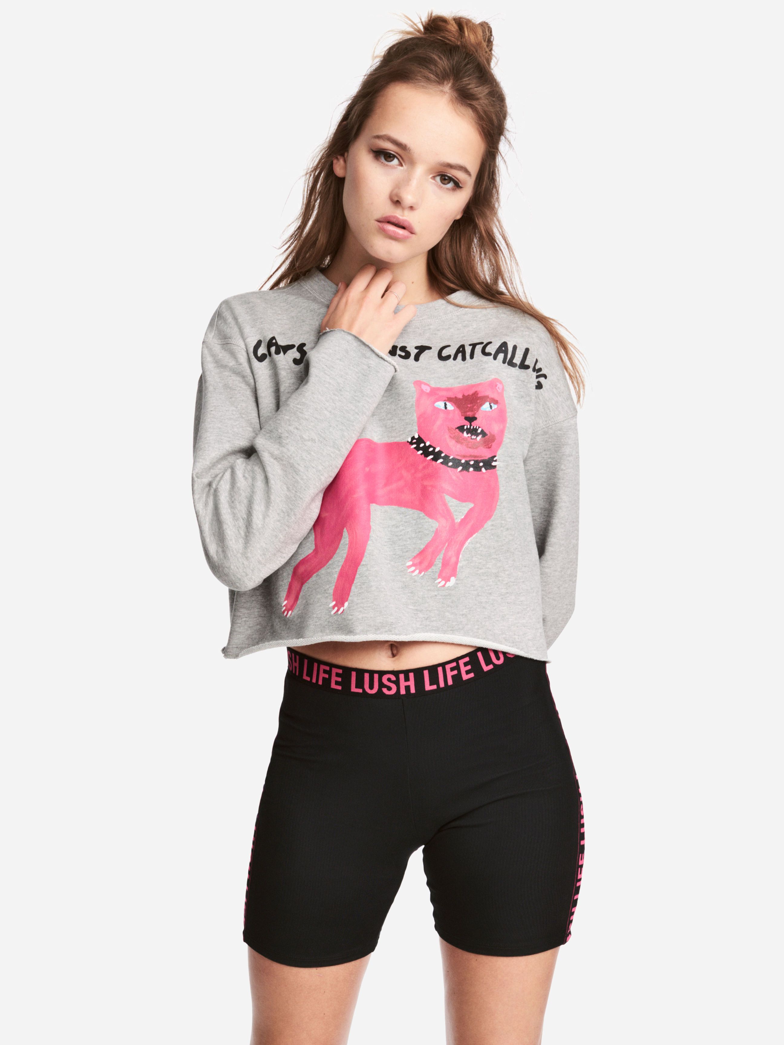 

Лонгслив H&M 5341295-AAQS S Серый