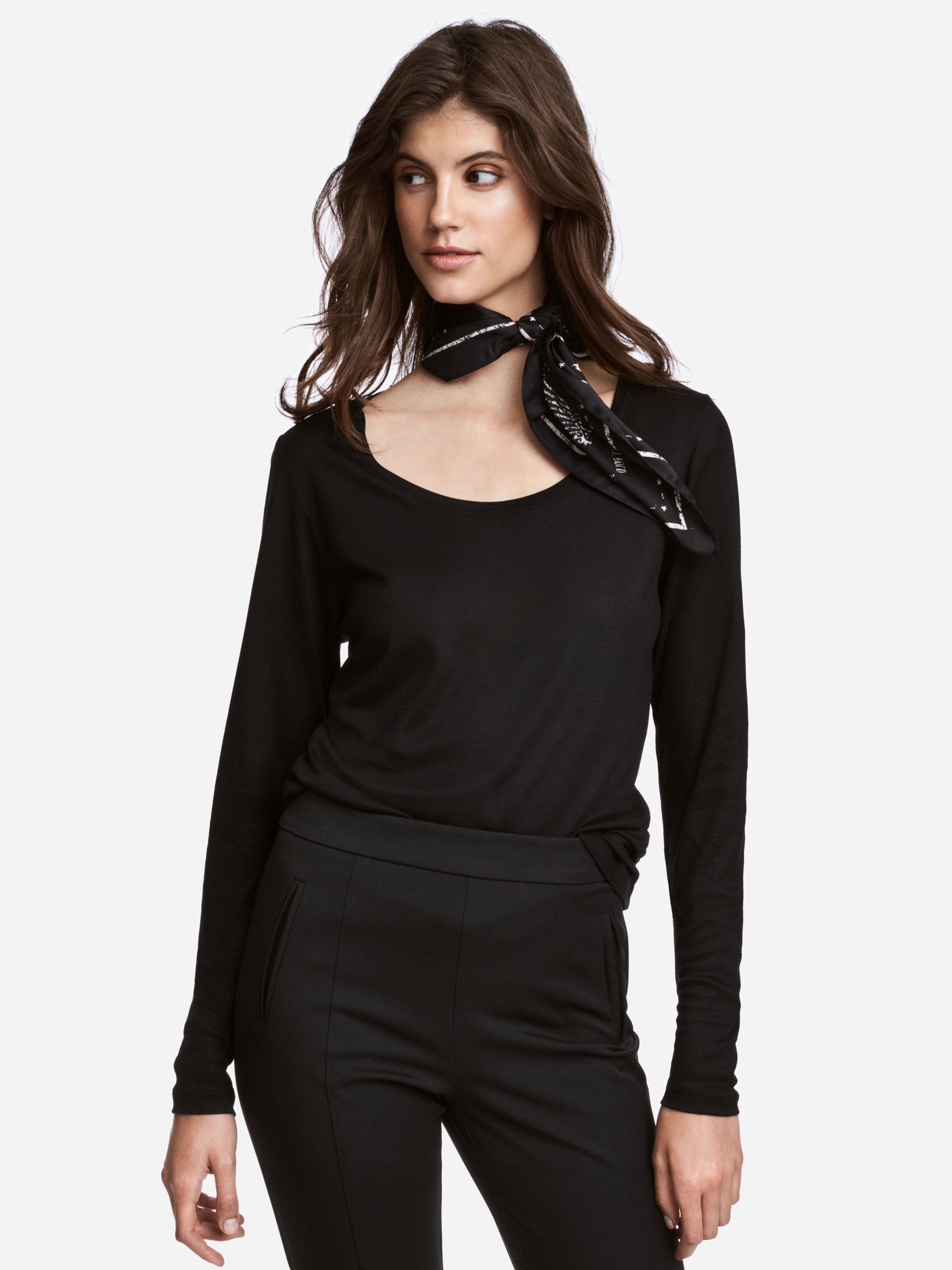 

Лонгслив H&M 4580876-AAAD L Черный