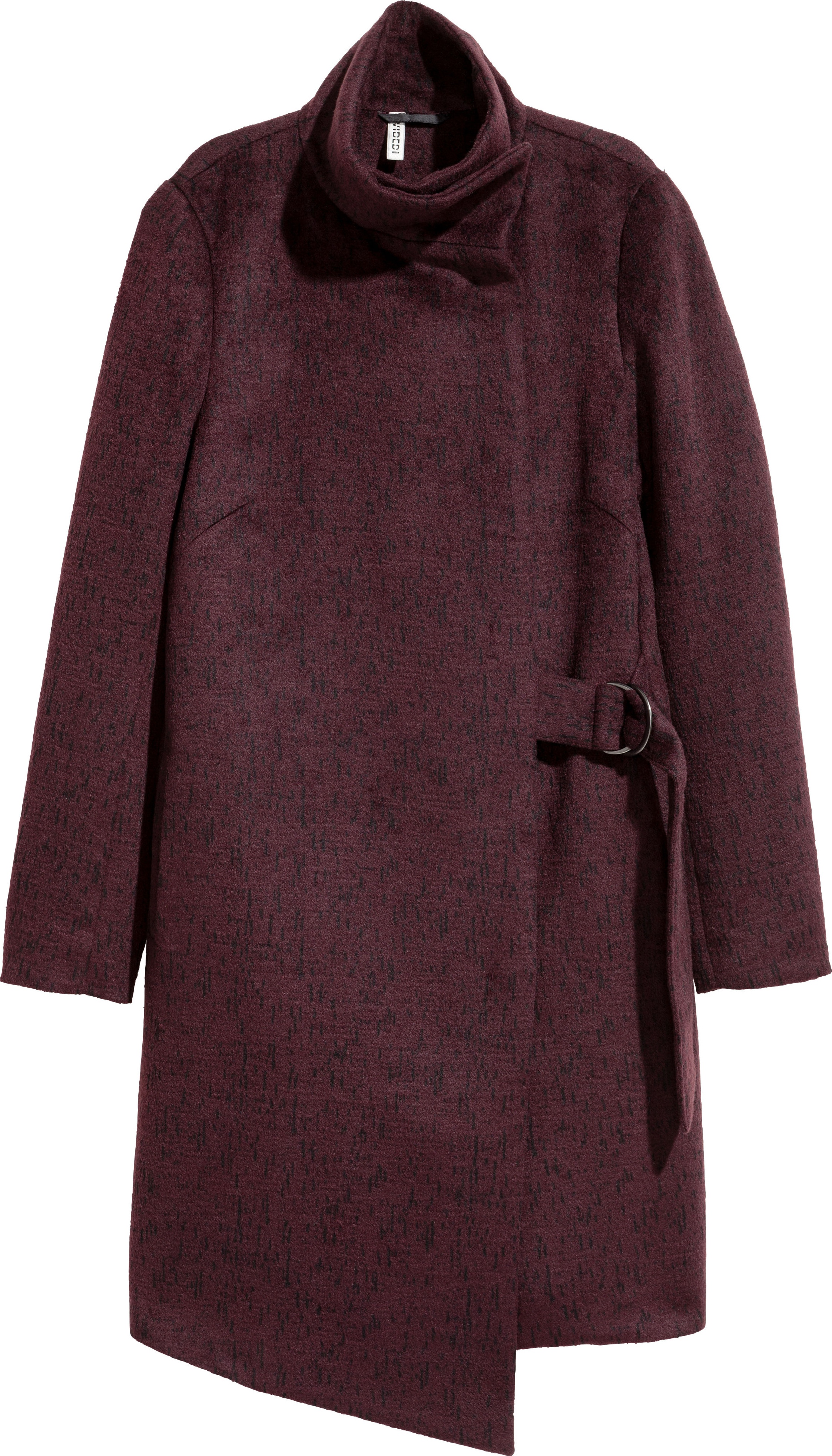 

Пальто H&M 4885496-AAUS 38 Бордовое с черным