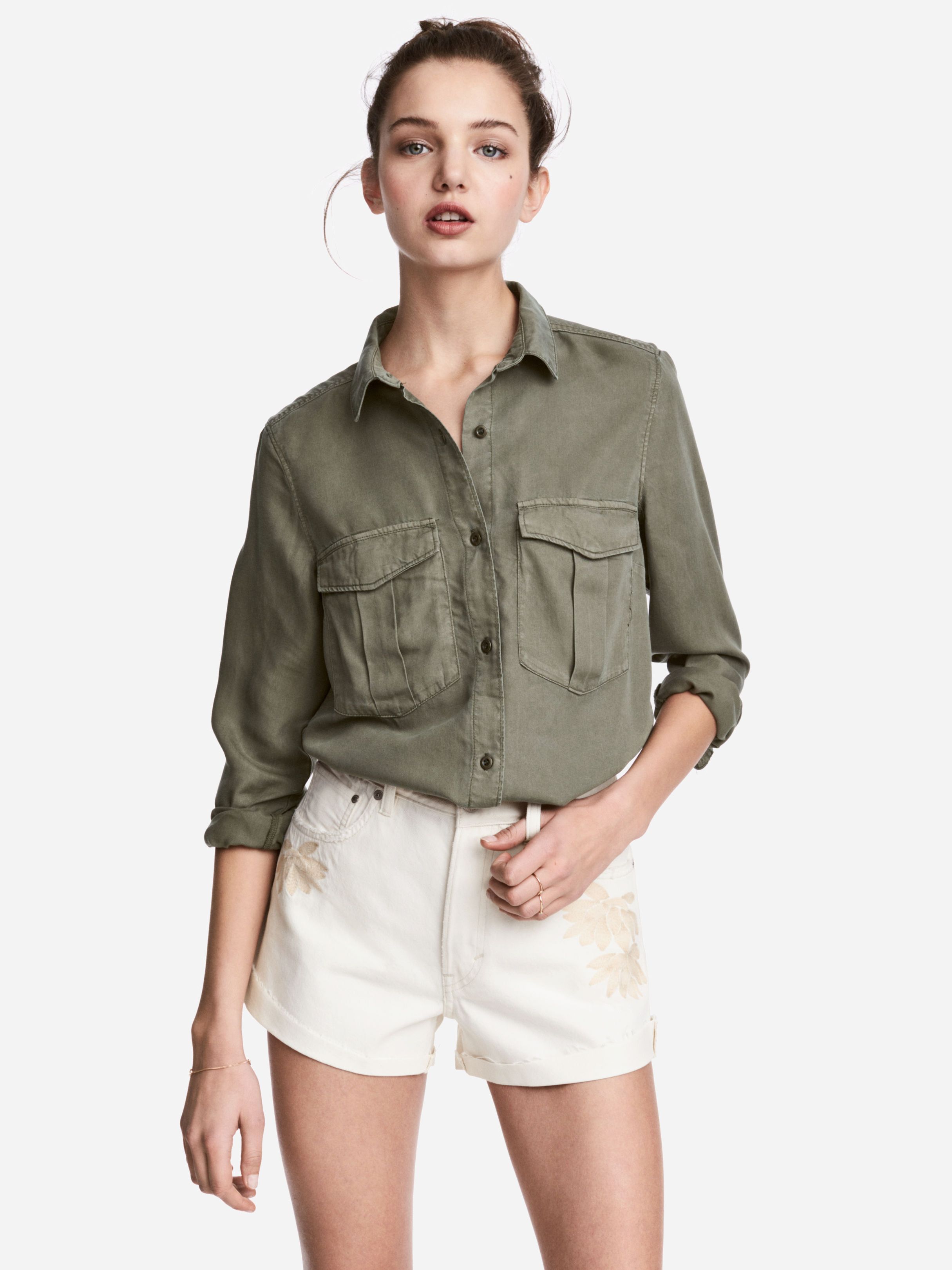 

Рубашка H&M 4170765-ACXO 42 Темно-зеленая