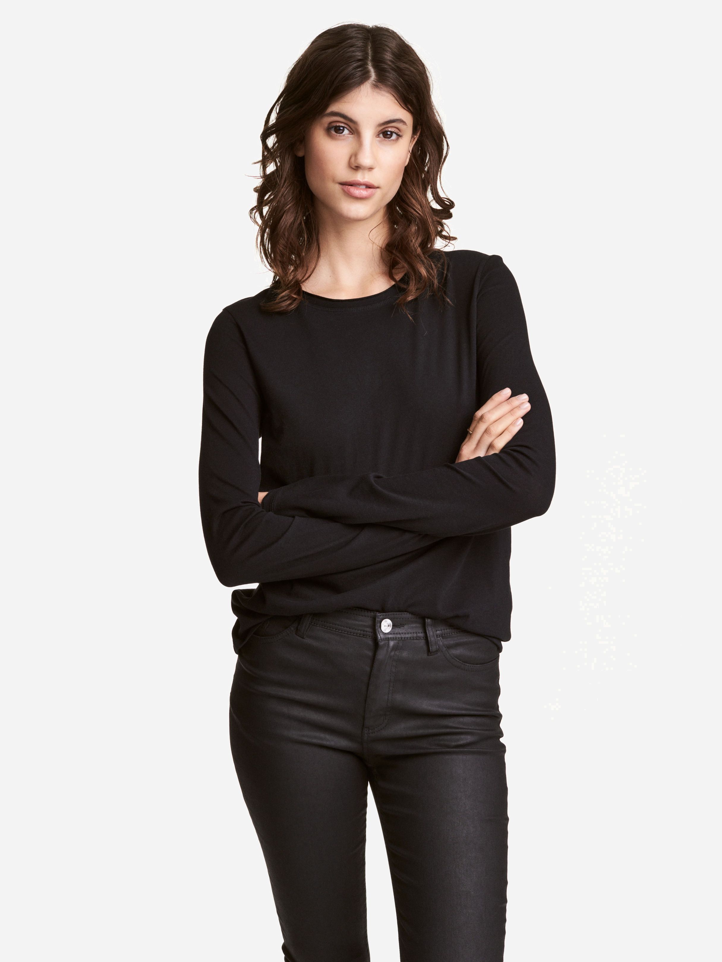 

Лонгслив H&M 4781095-AAAD XS Черный