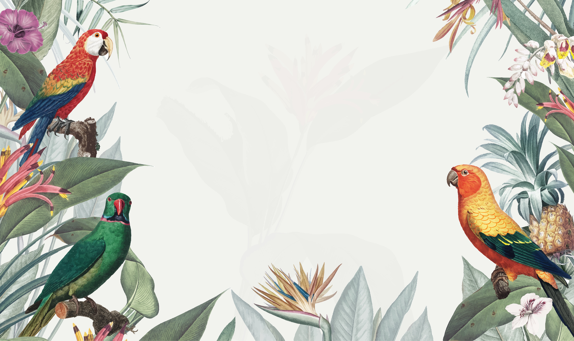 

Фотообои Животные 'Попугайчики' (4849) , Штукатурка