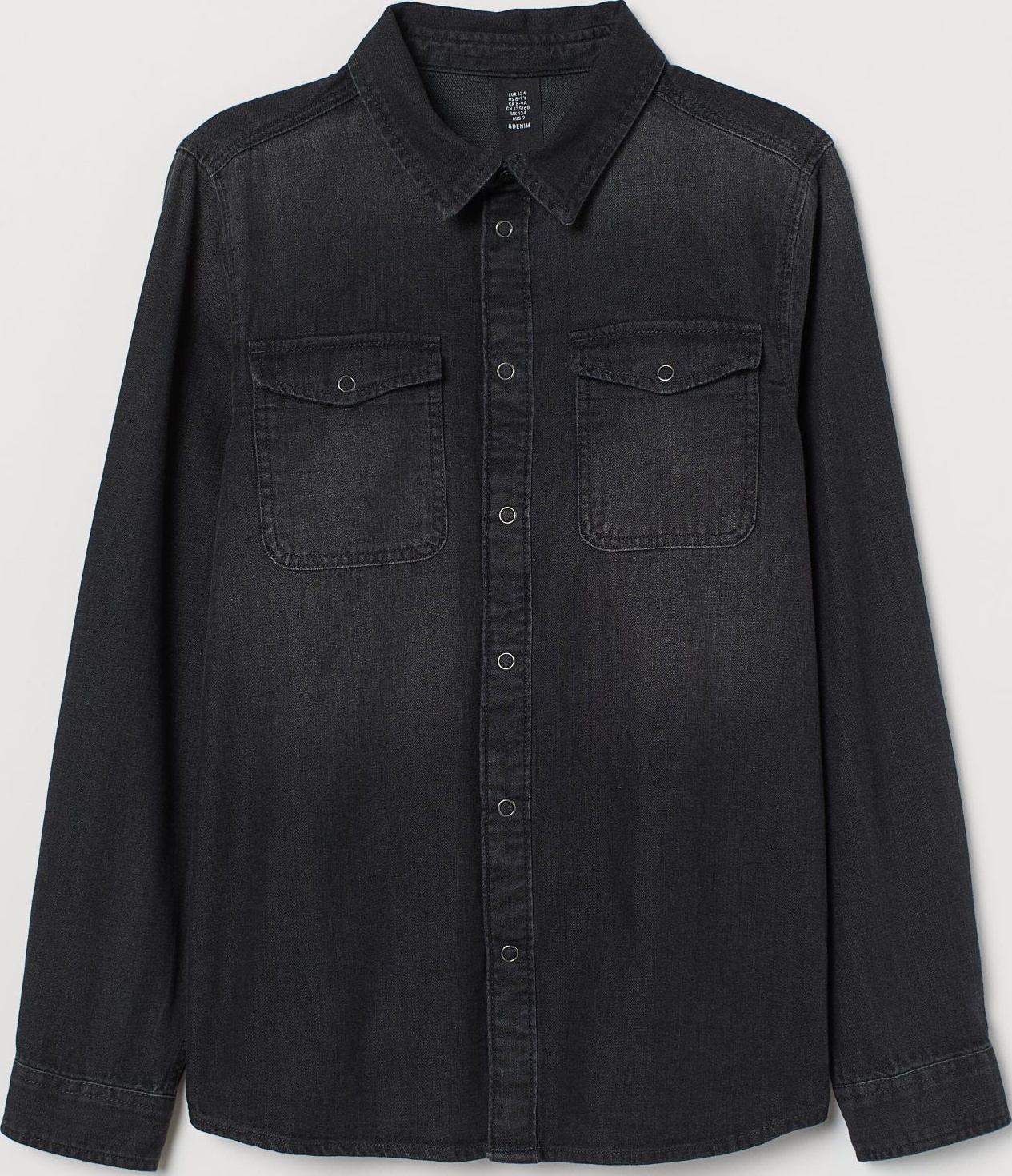 

Рубашка джинсовая H&M 0749664 134 см Серая