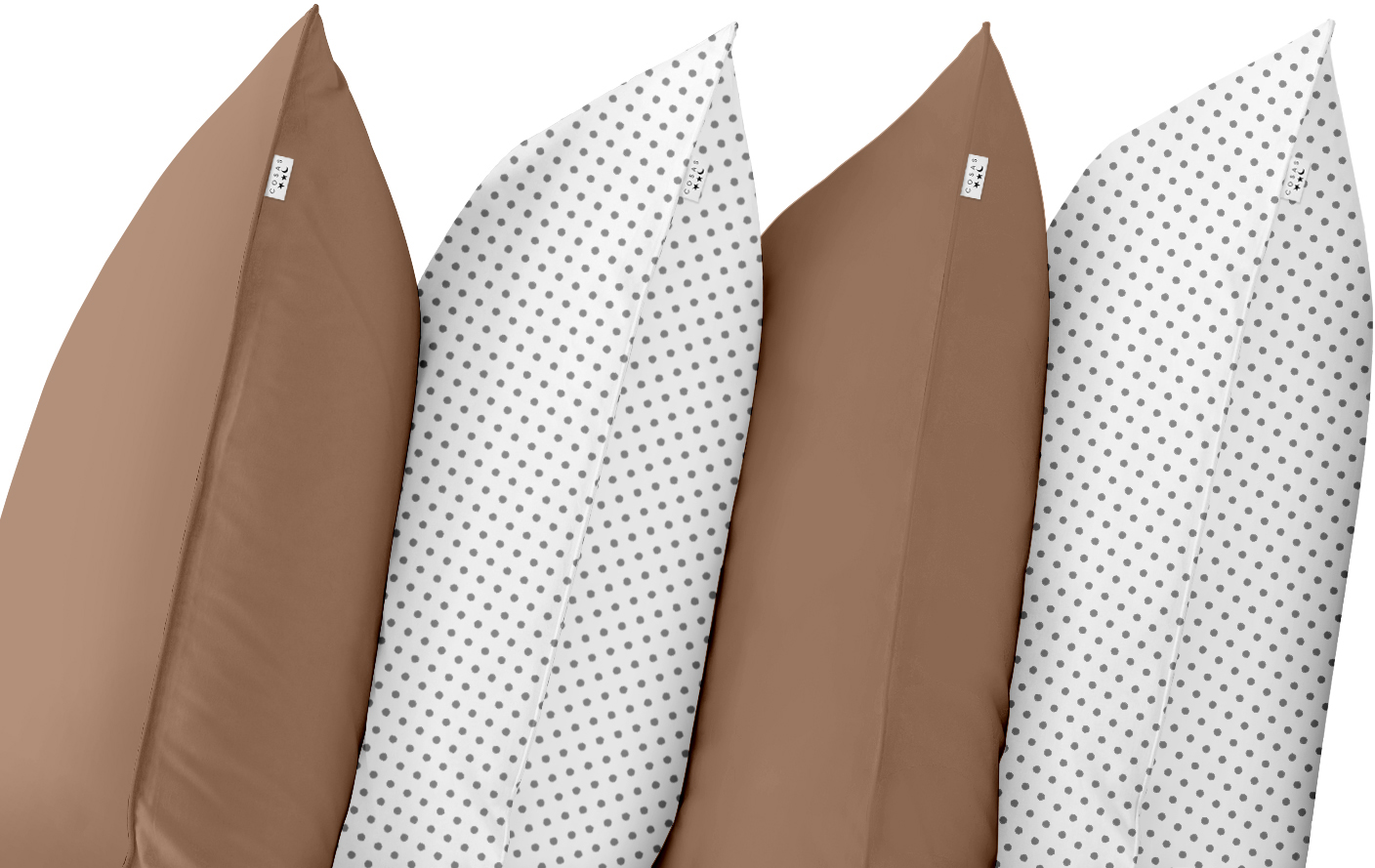 

Набор наволочек Cosas Set4Pillow Brown DotsWhite 50х70 4 шт
