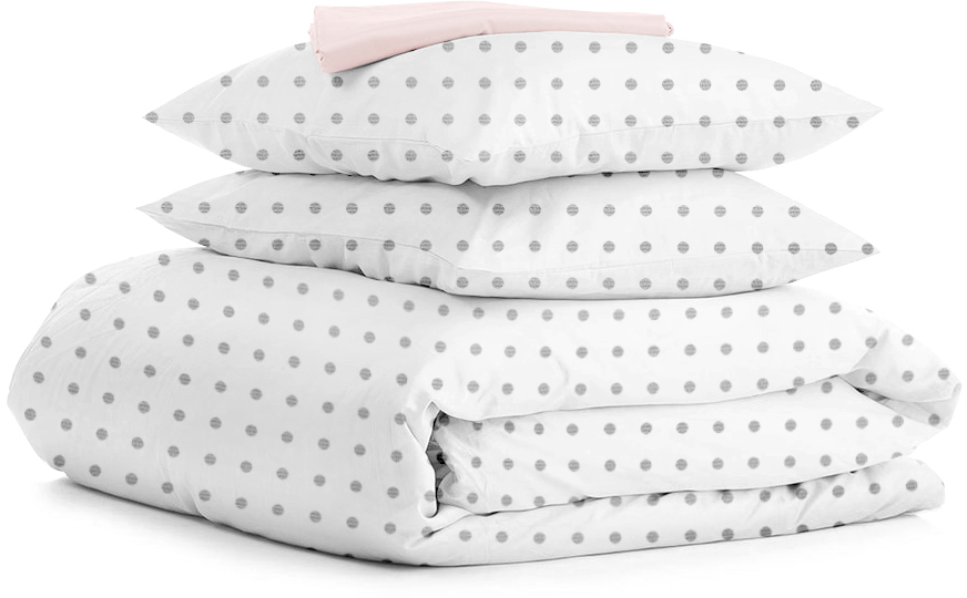 

Комплект постельного белья Cosas Семейный натуральный Dots Grey El-Rose 2x160