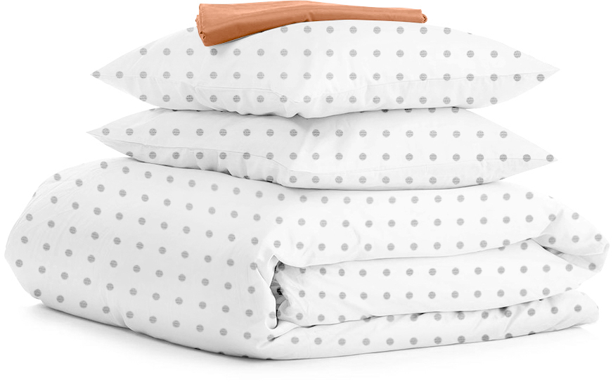 

Комплект постельного белья Cosas Семейный натуральный Dots Grey El-Terrakot 2x160