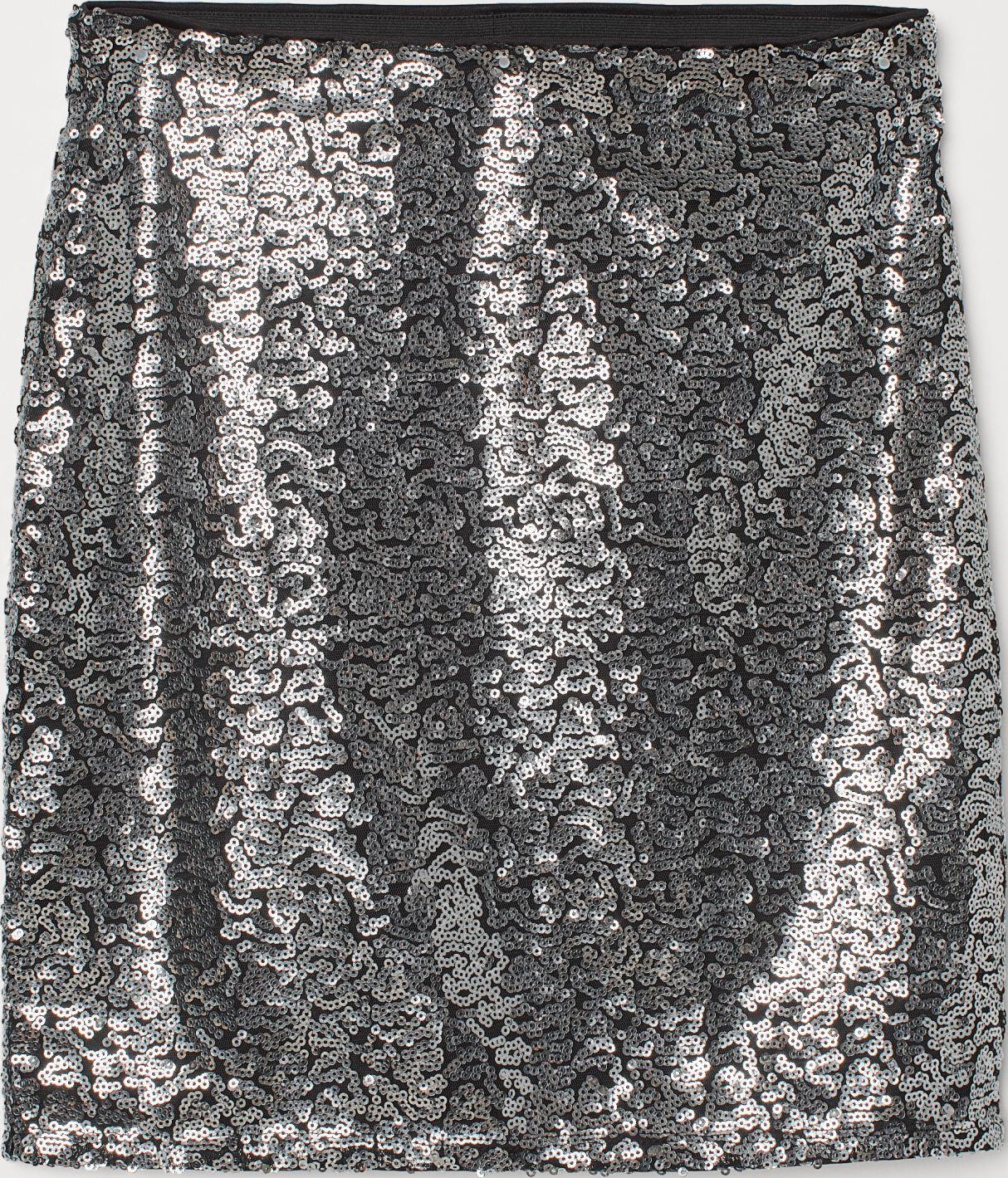 

Юбка H&M 6407358-ABFJ S Черная с серебристым