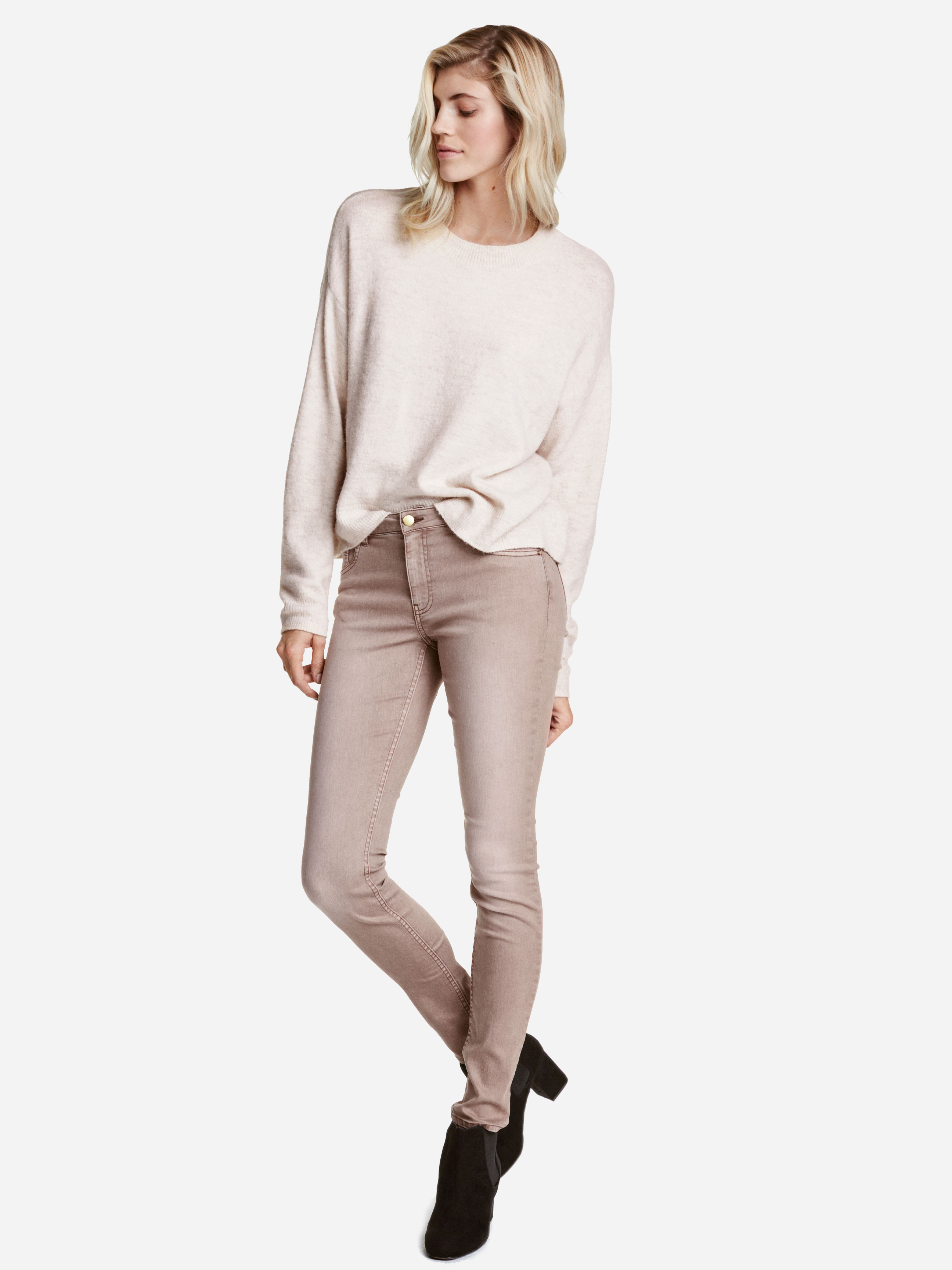 

Джинсы H&M 4344295-ACXI 34 Темно-бежевые
