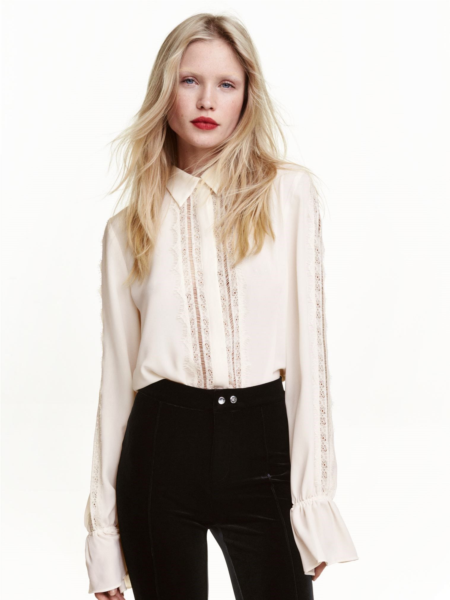 

Блузка H&M 812-4377414  Молочная, Блузка H&M 812-4377414 36 Молочная