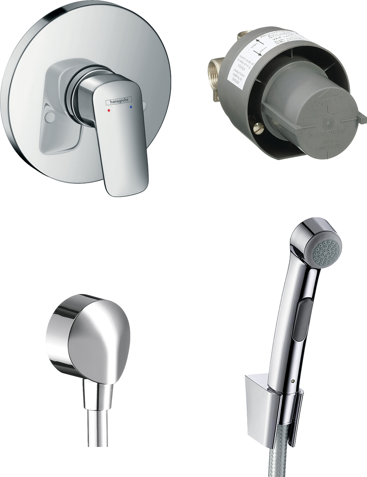 

Душевой гарнитур HANSGROHE Logis S 20200005 (71666000+27454000+32129000+13620180)