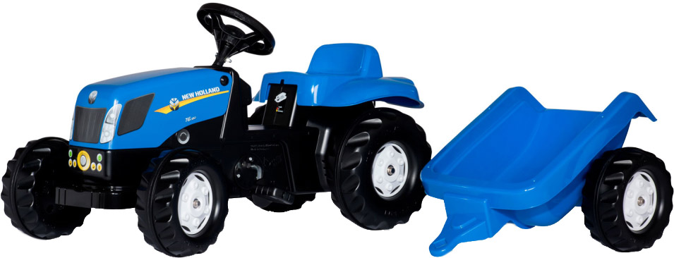 

Трактор с прицепом Rolly Toys rollyKid New Holland Синий (013074)