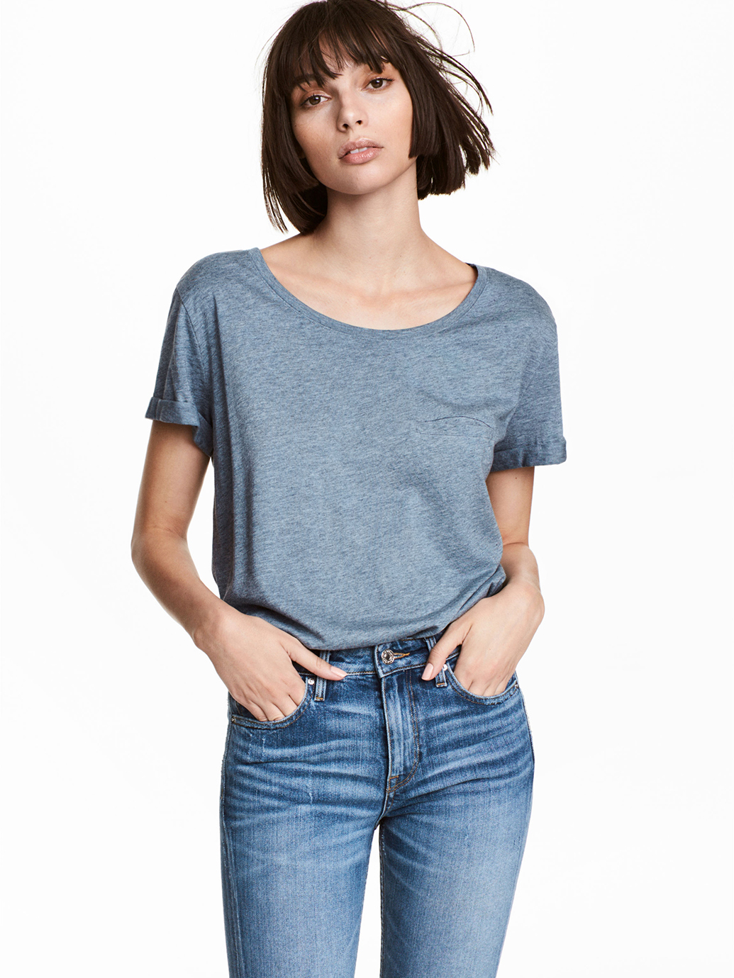 

Футболка H&M 0189955_с.м M Синяя