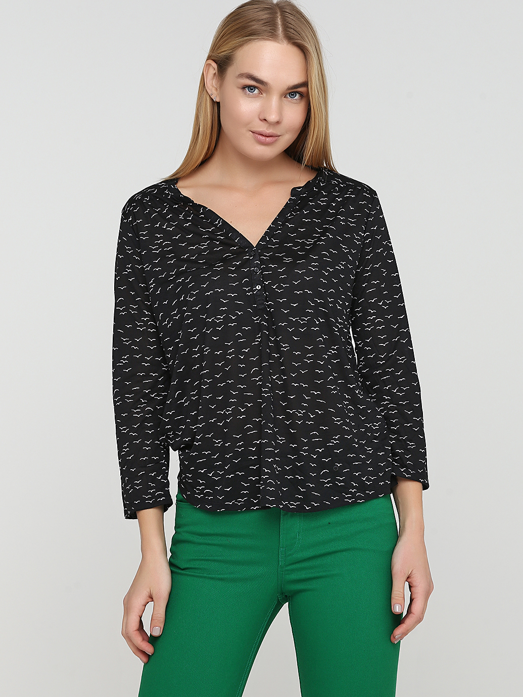 

Блузка H& 0308061_черн.птицы  Черная, Блузка H&M 0308061_черн.птицы M Черная