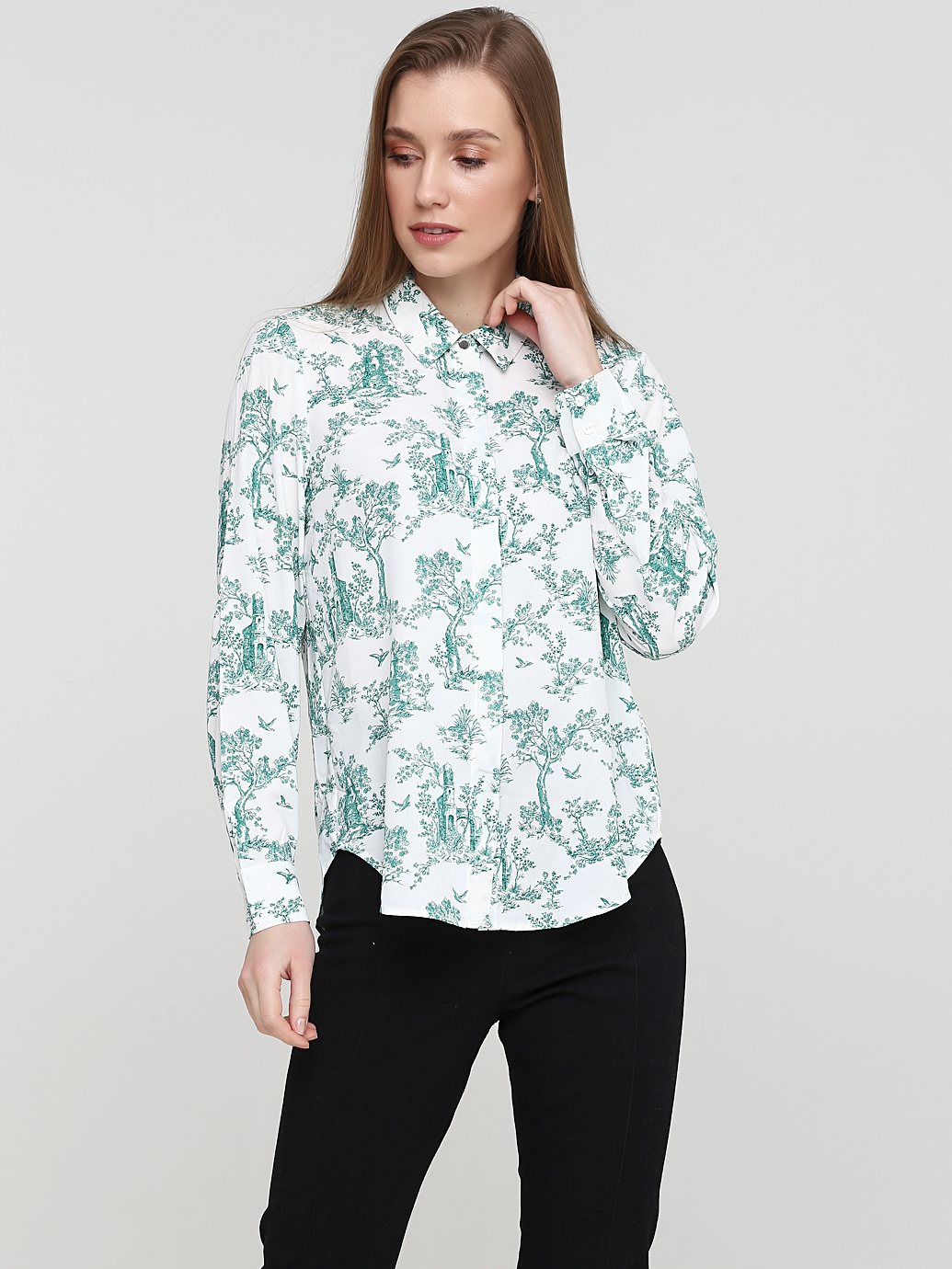 

Блузка H&M 0695632_дерев  Белая, Блузка H&M 0695632_дерев 32 Белая
