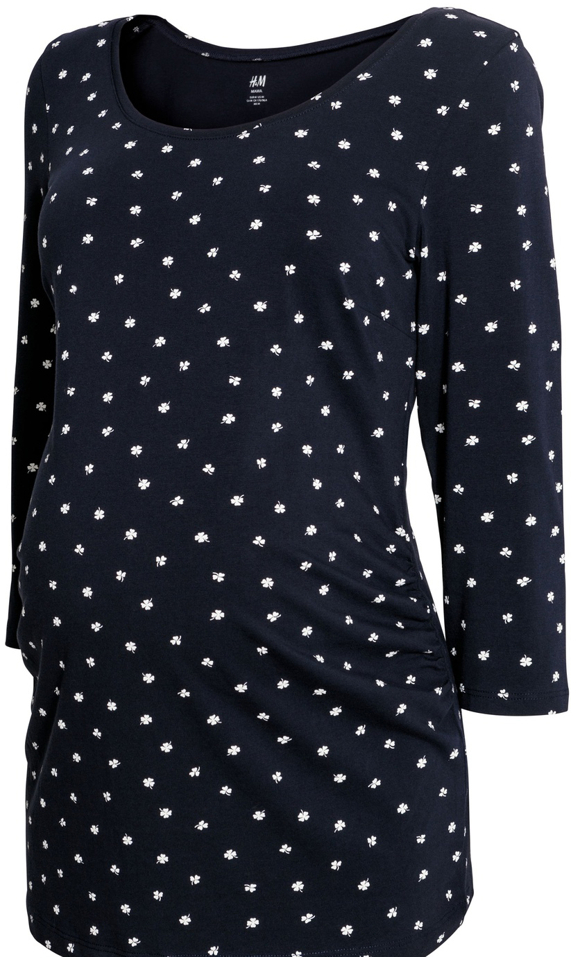 

Лонгслив для беременных H&M 0398074_бел.цв M Синий