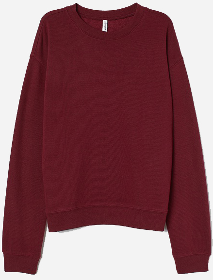 

Свитшот H&M 0677930_борд S Бордовый