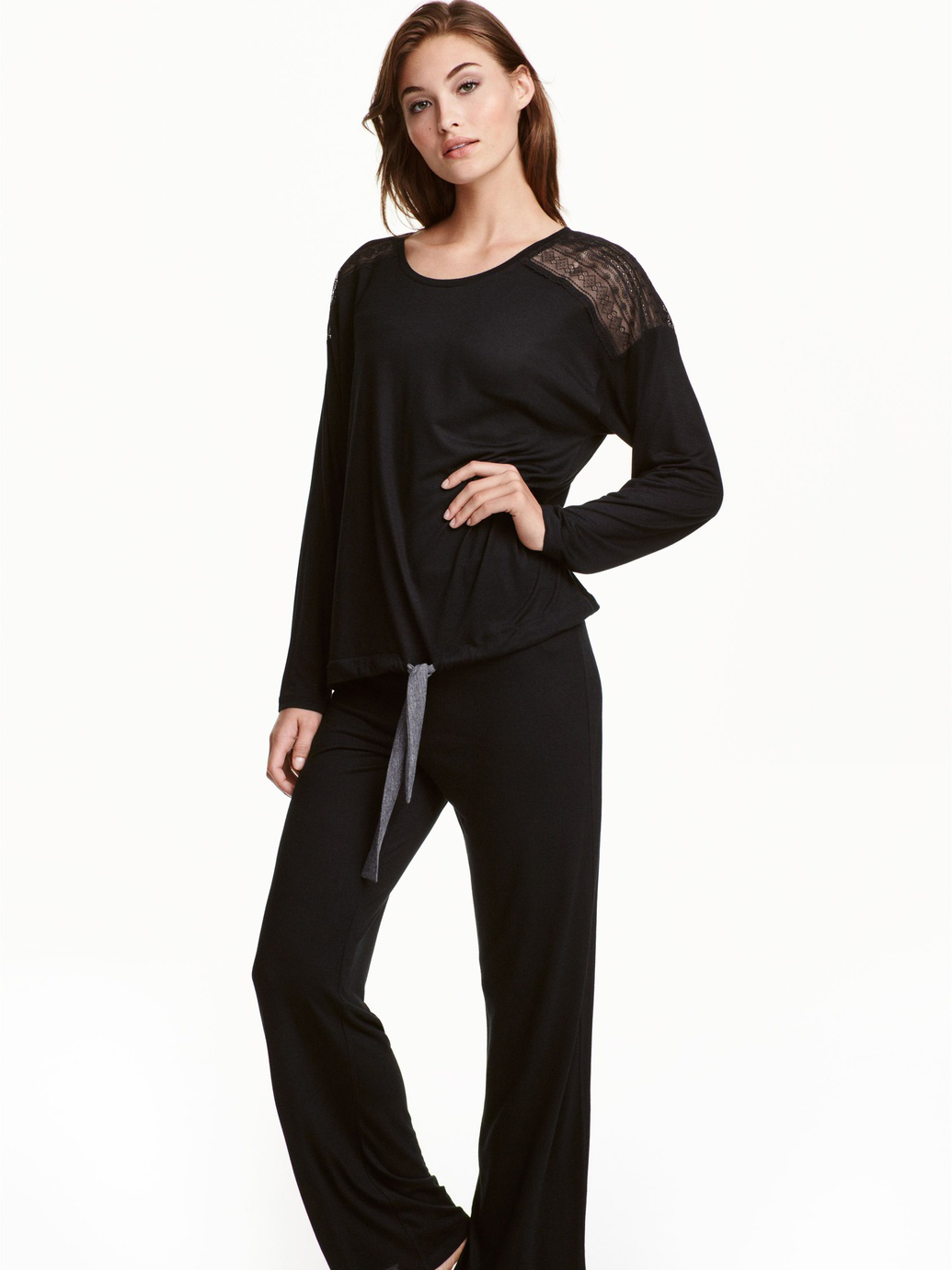

Лонгслив H&M 413101 M Черный