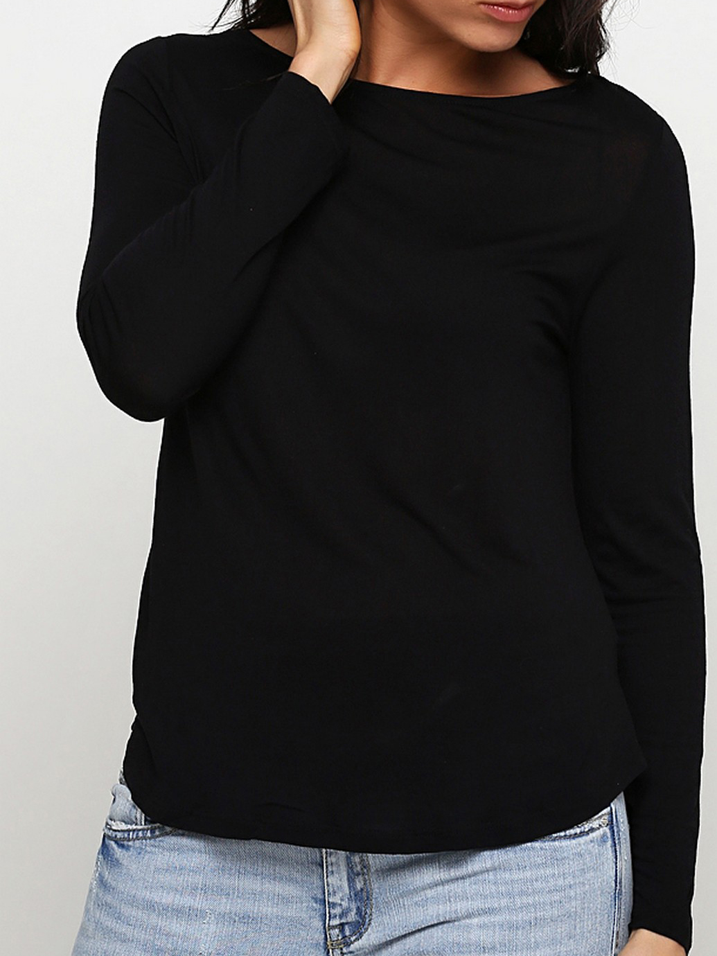 

Лонгслив H&M 0356181_ч M Черный