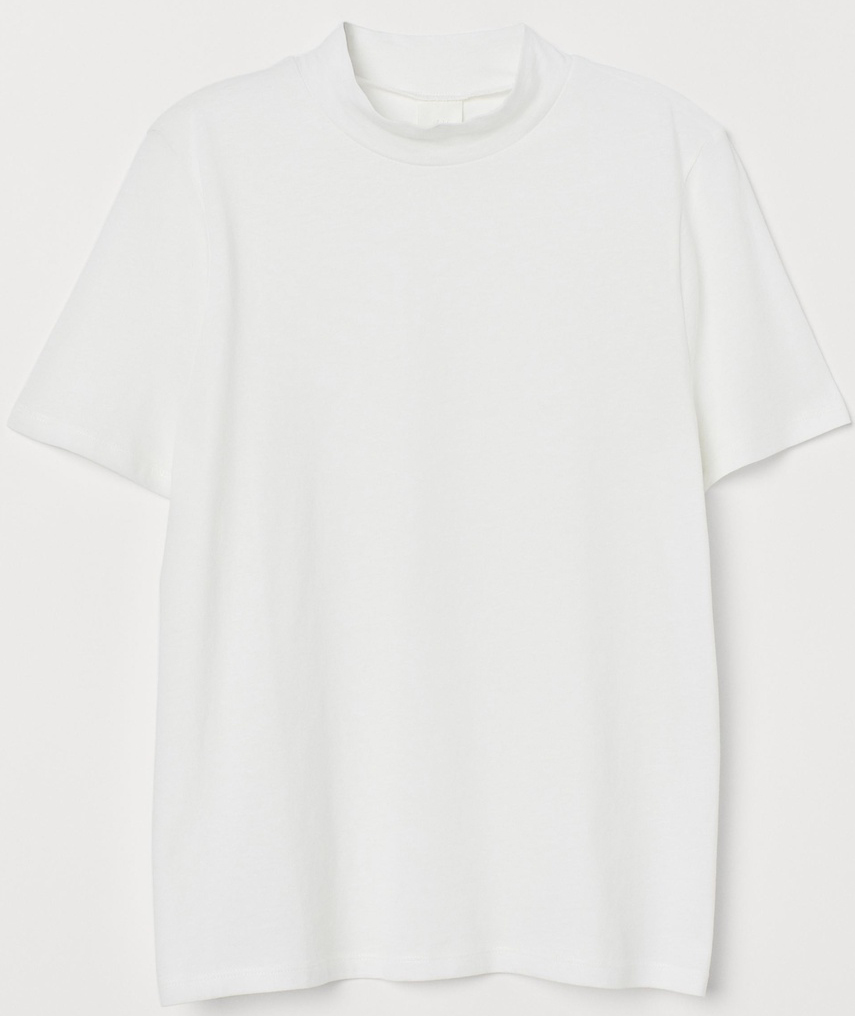 

Футболка H& 0790096_б.выс горл  Белая, Футболка H&M 0790096_б.выс горл M Белая