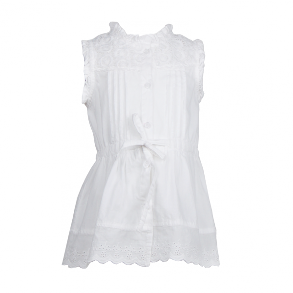 

Туника с ажурным верхом 2 года (87 см) O 30157-white белый цвет