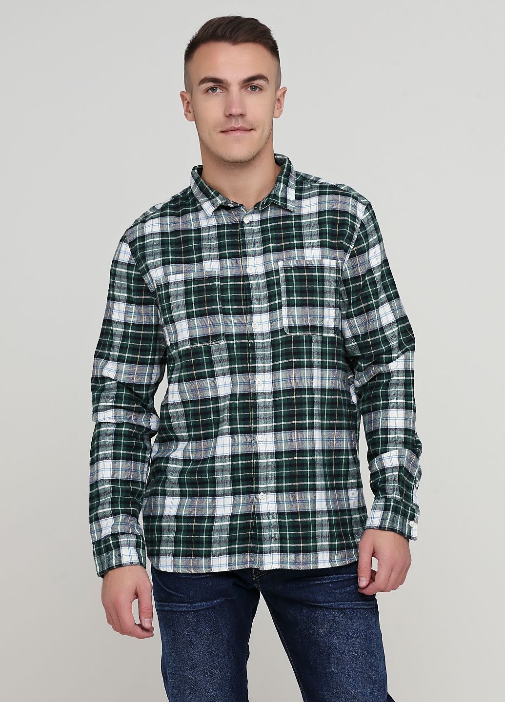 

Рубашка H&M 0203595 XL Зеленая