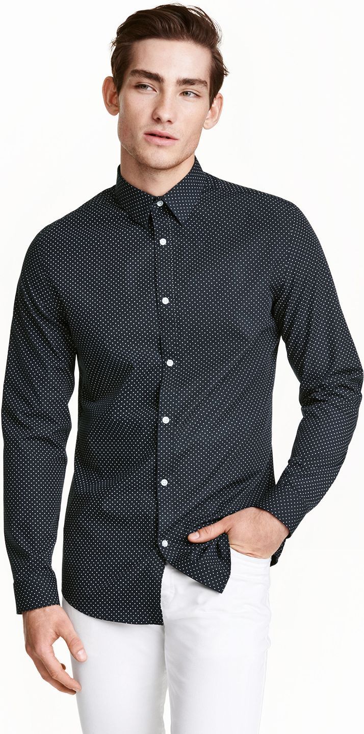 

Рубашка H&M 0400531 M Темно-синяя