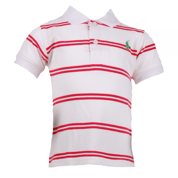 

Футболка в горизонтальную полоску 5 лет (110 см) RL 40051-white-red красный цвет